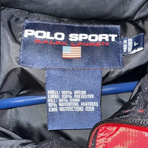 Red double zip Polo Sport By Ralph Lauren Down Puffy Puffer Vest Jacket Polo 67 - Picture 9 of 14